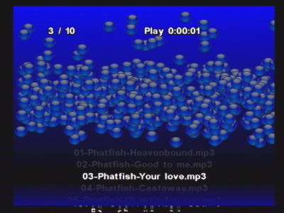 An M3U playlist queued and playing in SMS